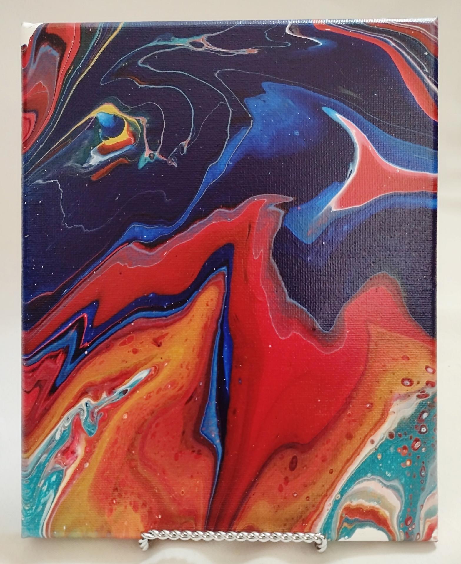 Abstract pouring store art